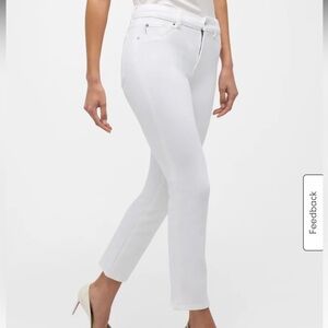 Mara instasculpt straight legged DL1961 white cropped jeans